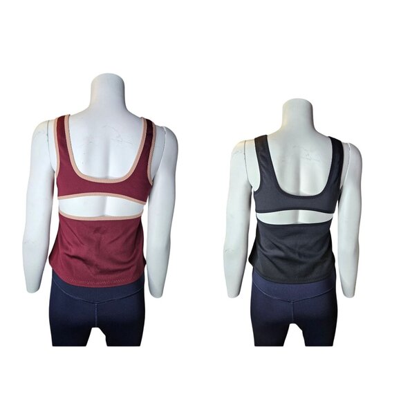 2/$35-Fabletics Barrier Scuba Athletic Racerback Tank Top Bundle of 2 Women L - Picture 2 of 8